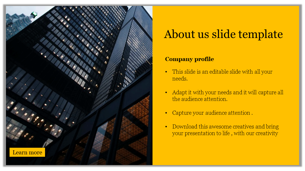 Awesome About us Slide Template PowerPoint Presentation